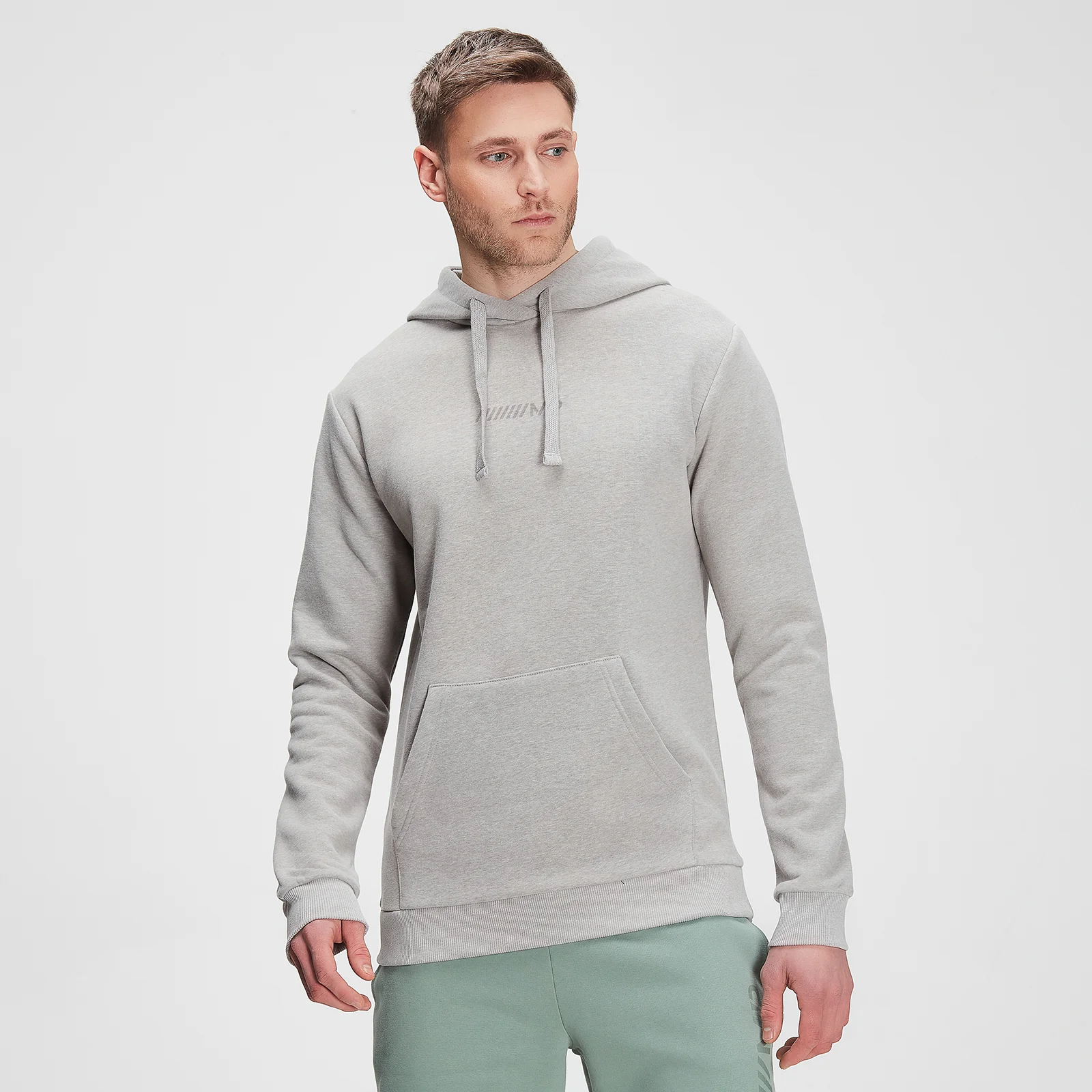 Sweat à capuche MP Tonal Graphic pour hommes – Gris orage chiné - XXSImage1