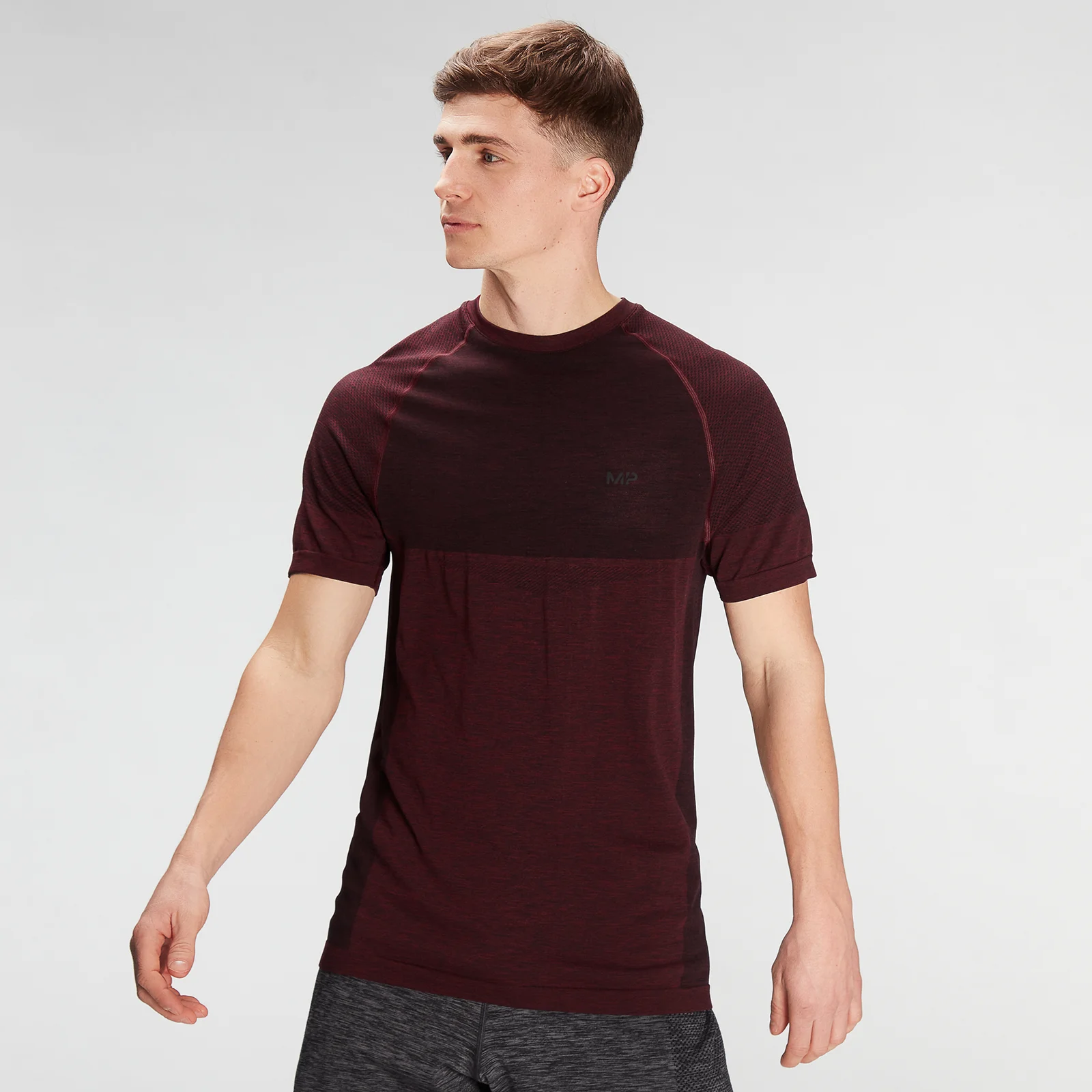 T-shirt sans coutures à manches courtes MP Essentials Seamless pour hommes – Pourpre délavé chiné - XXSImage1