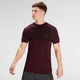 T-shirt sans coutures à manches courtes MP Essentials Seamless pour hommes – Pourpre délavé chiné