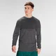 Haut sans coutures à manches longues MP Essentials Seamless pour hommes – Gris orage chiné