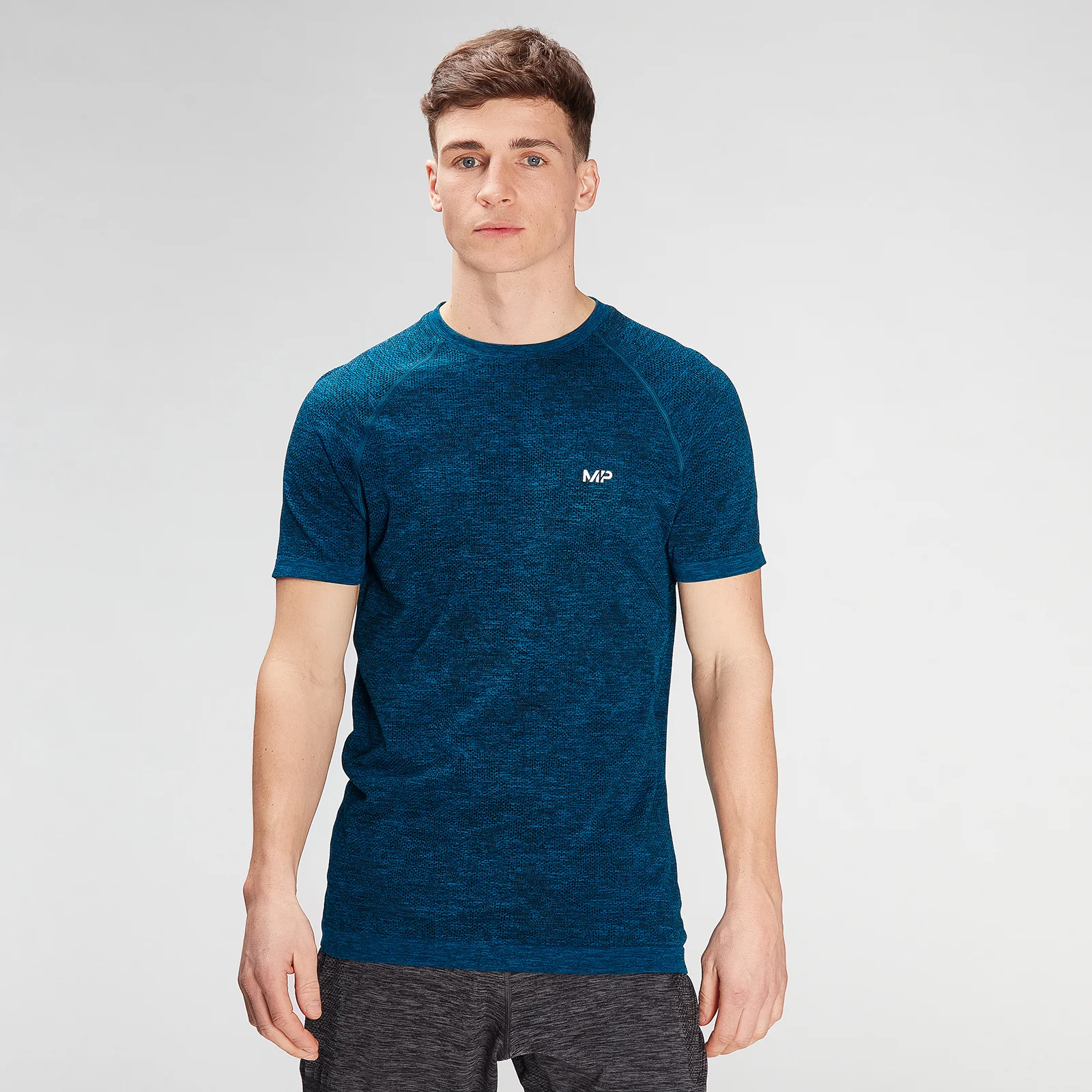 MP Men's Essential Seamless Graphic Short Sleeve T-Shirt- Aqua - XXSImage1