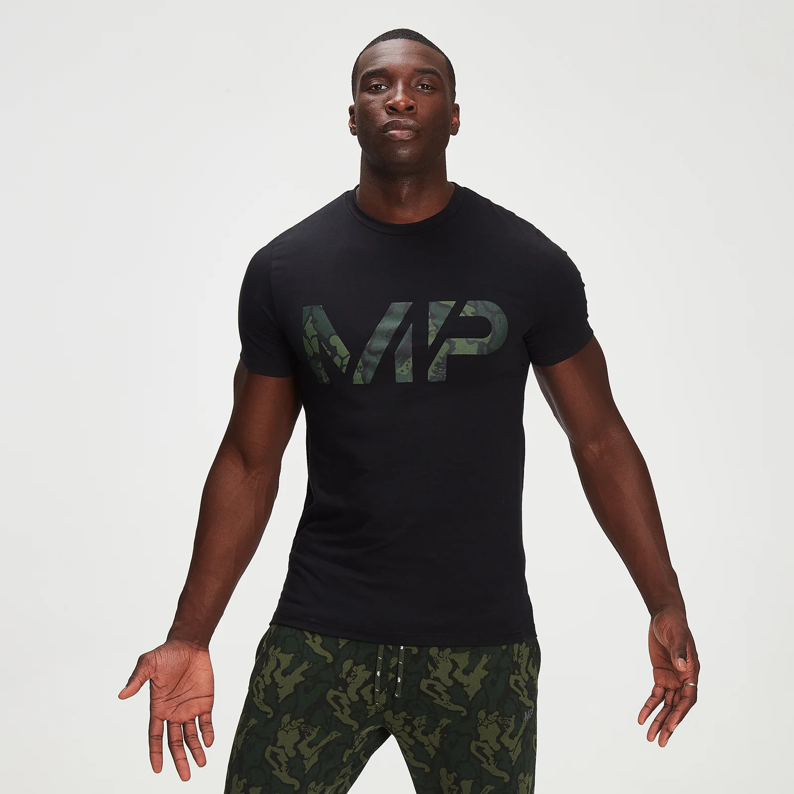 T-shirt à imprimé camouflage MP Adapt drirelease® pour hommes – Noir - XXSImage1