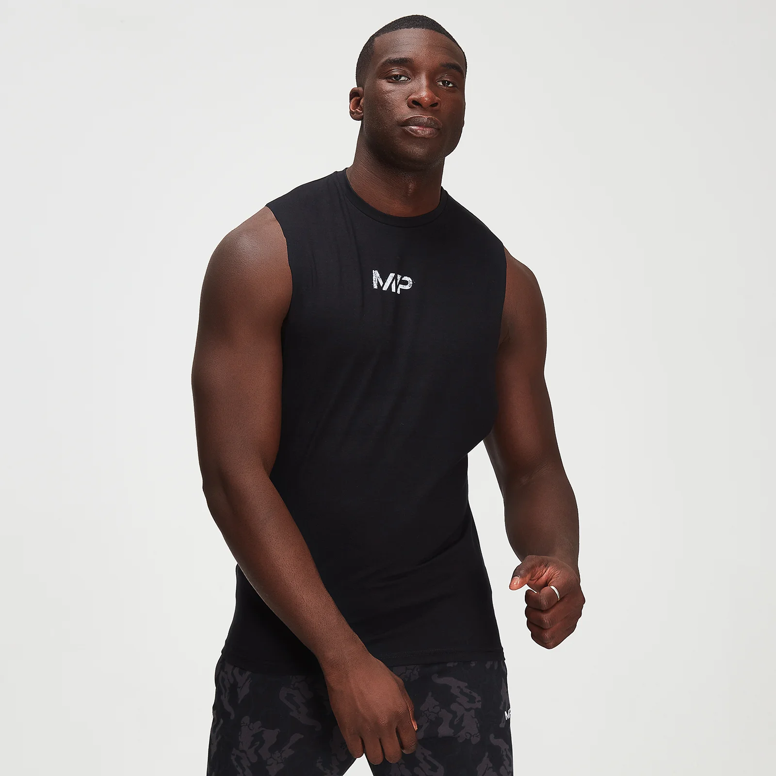 Débardeur à imprimé effet éclaboussures délavé MP Adapt drirelease® pour hommes – Noir - XXSImage1