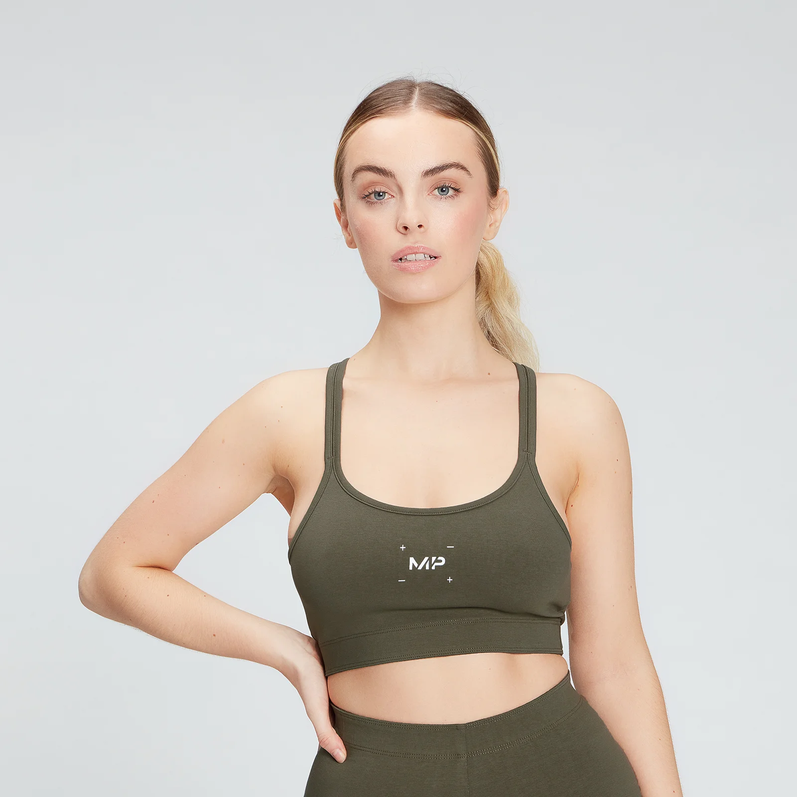 Brassière MP Central Graphic pour femmes – Vert kaki - XXSImage1