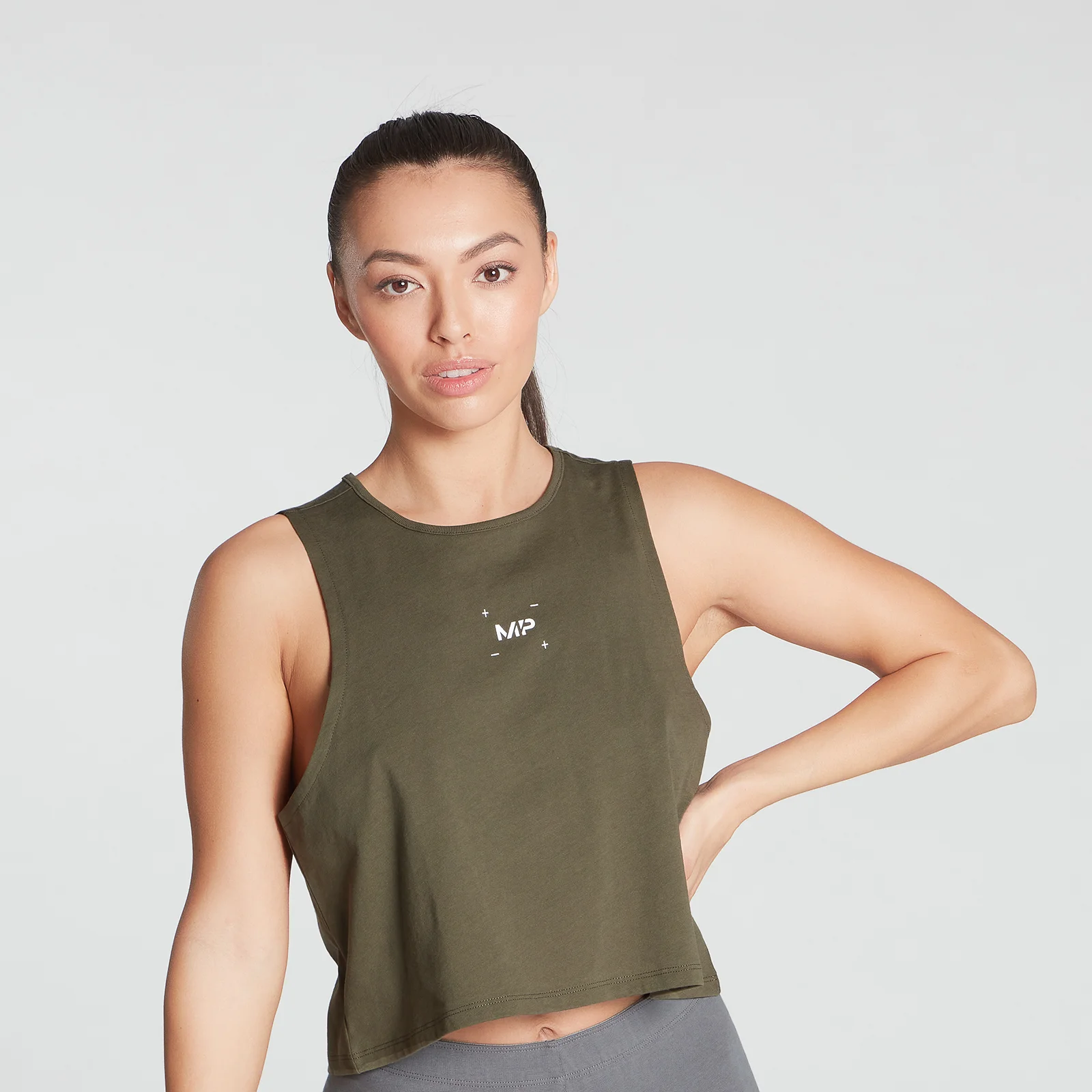 MP Women's Central Graphic Reach Vest - Dark Olive - XXSImage1