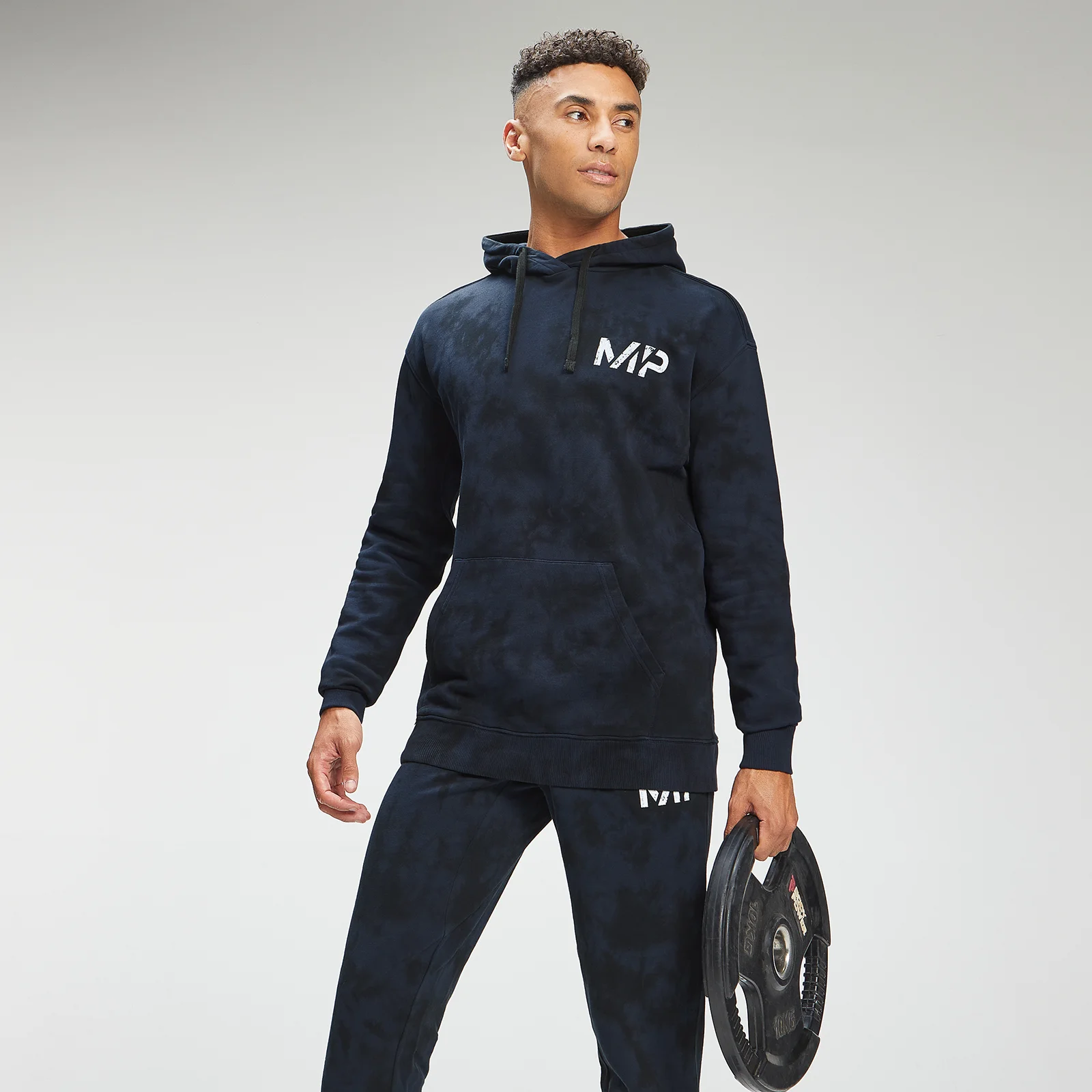 MP Men's Adapt Tie Dye Hoodie - Petrol Blue/Black - XXSImage1