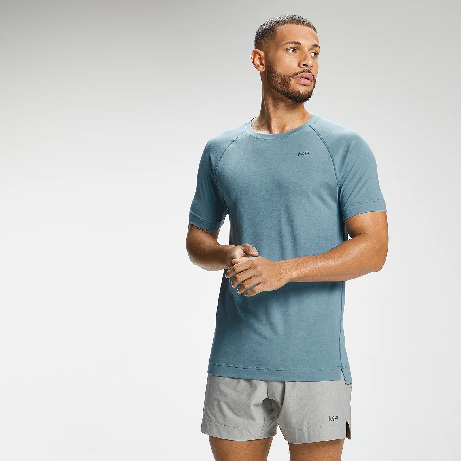 MP Men's Composure Short Sleeve T-Shirt - Storm Blue - XXSImage1