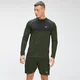 Haut sans coutures à manches longues MP Essentials Seamless pour hommes – Feuille de vigne chiné
