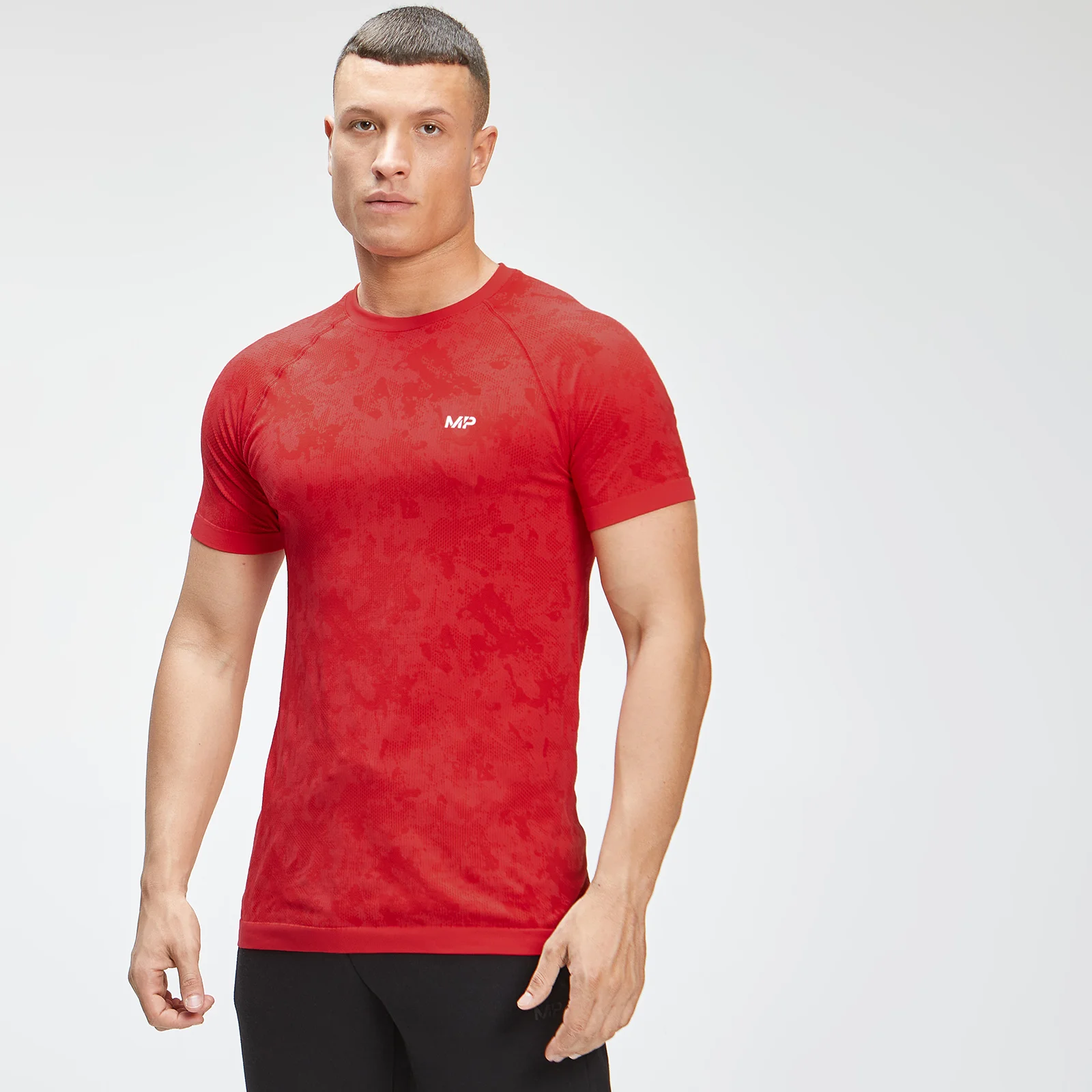 T-shirt sans coutures à manches courtes MP Essentials Seamless Graphic pour hommes – Rouge danger - XXSImage1
