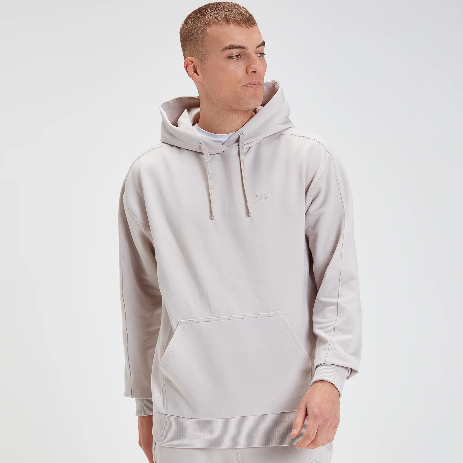 Sweat à capuche oversize MP Rest Day pour hommes – Gris clair - XXSImage1