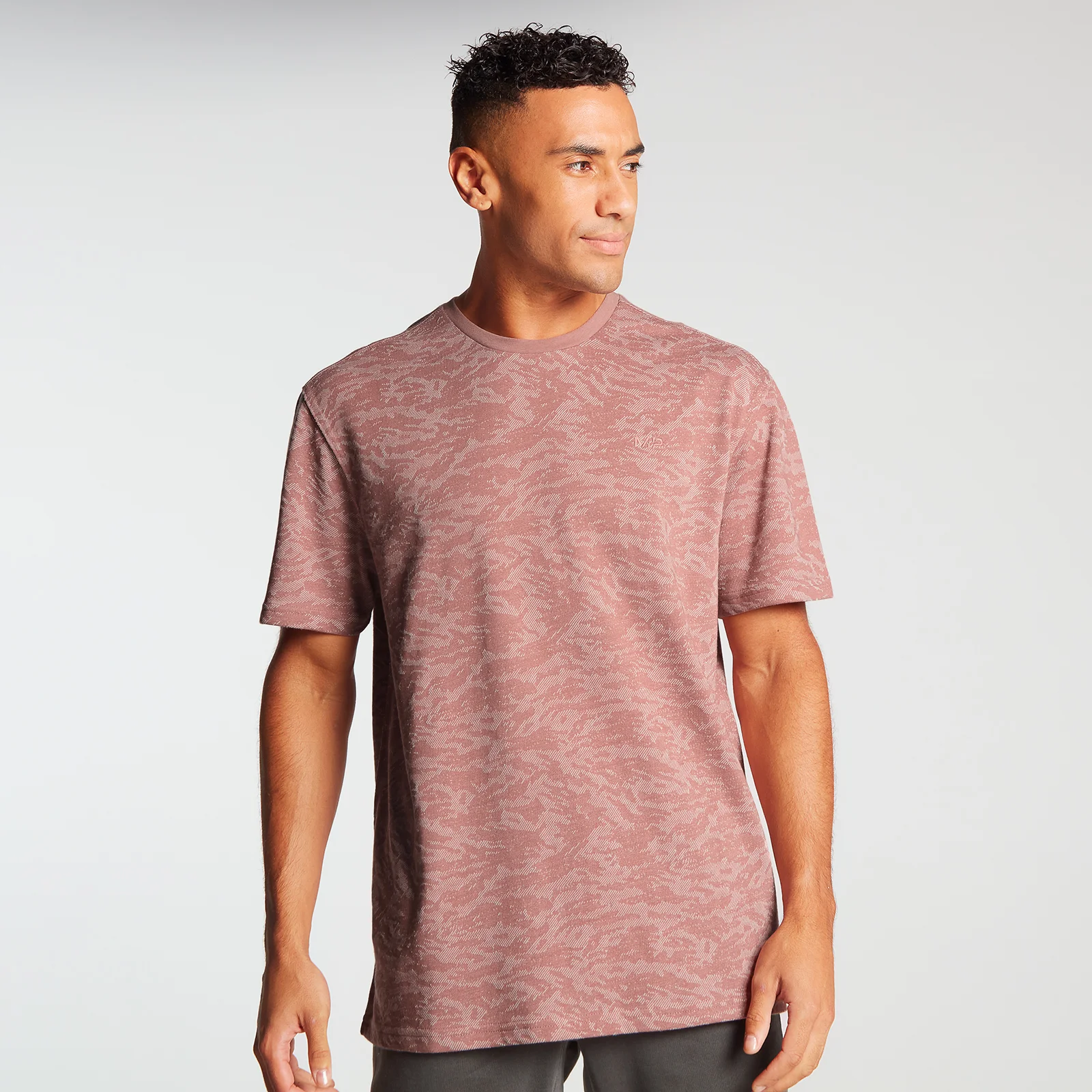 T-shirt d’entraînement oversize à manches courtes et imprimé camouflage MP pour hommes – Rose poudré - XXSImage1