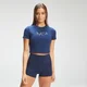 T-shirt court avec logo et imprimé camouflage MP Adapt pour femmes – Bleu pétrole