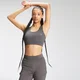Brassière de sport à dos croisé Repreve® MP Tempo pour femmes – Carbone