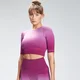 Crop top sans coutures MP Velocity pour femmes – Rose foncé