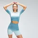 Crop top sans coutures MP Velocity pour femmes – Bleu océan