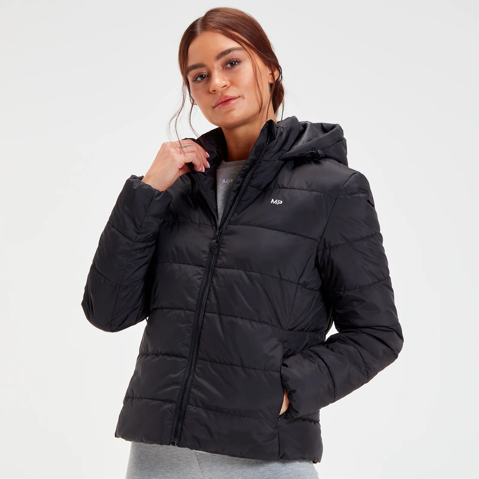 Doudoune à capuche légère et pliable MP Outerwear pour femmes – Noir - XXSImage1