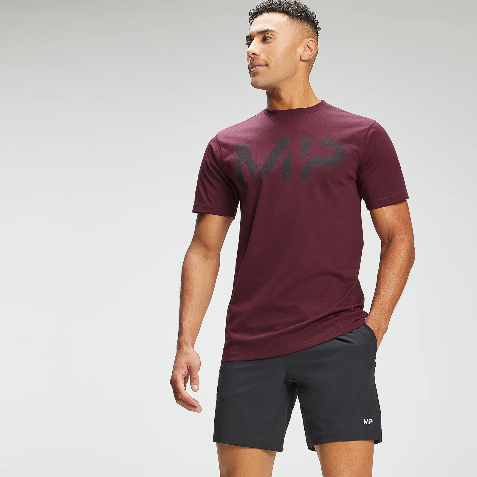 MP Men's Adapt Grit Graphic T-Shirt - Merlot Marl - XXSImage1