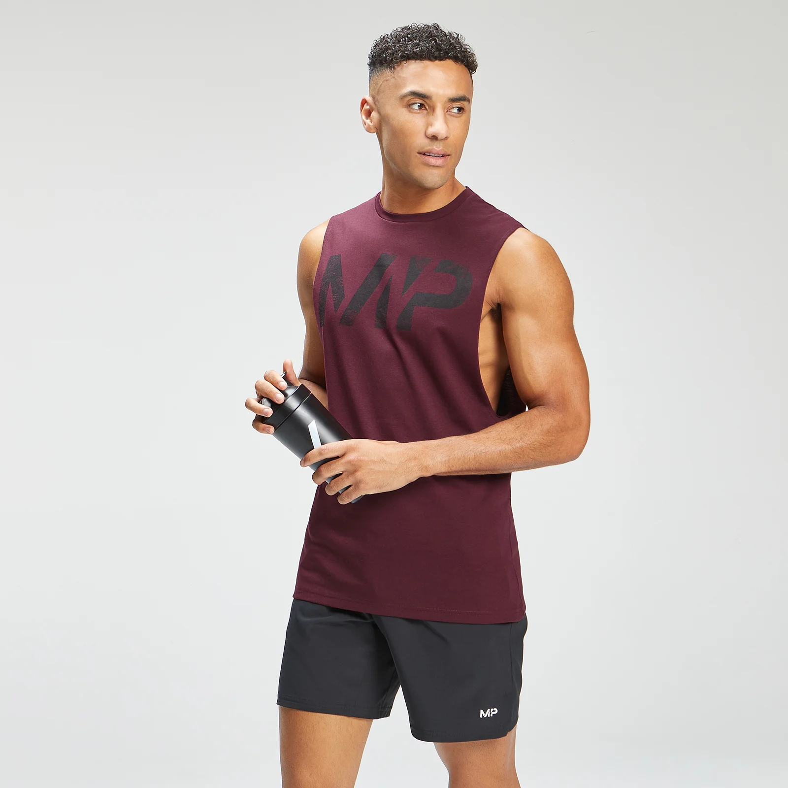 MP Men's Adapt Grit Graphic Drop Armhole Tank - Merlot Marl - XXSImage1
