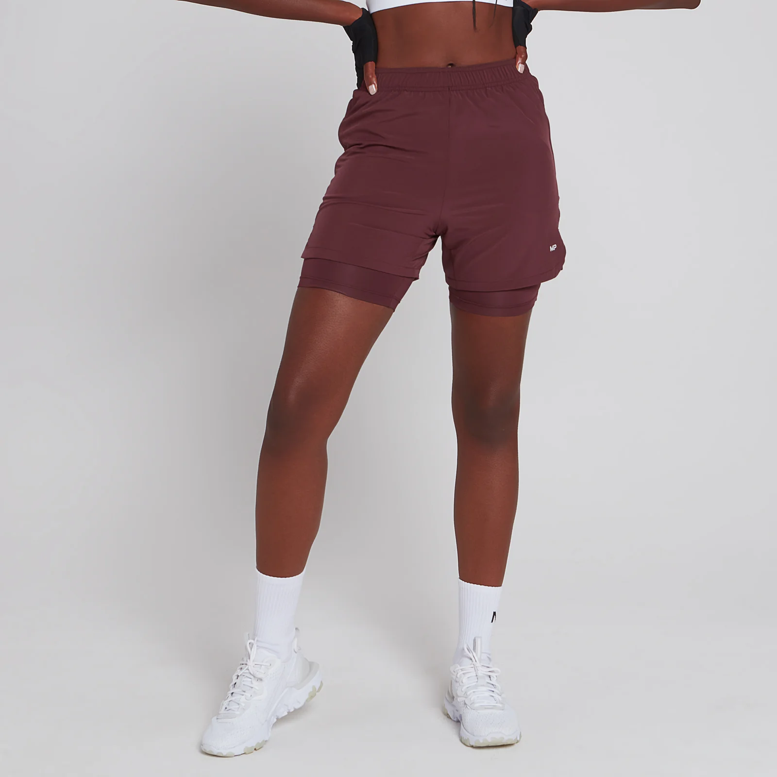 MP Women's 2 IN 1 Training Jersey Short - Port - XXSImage1
