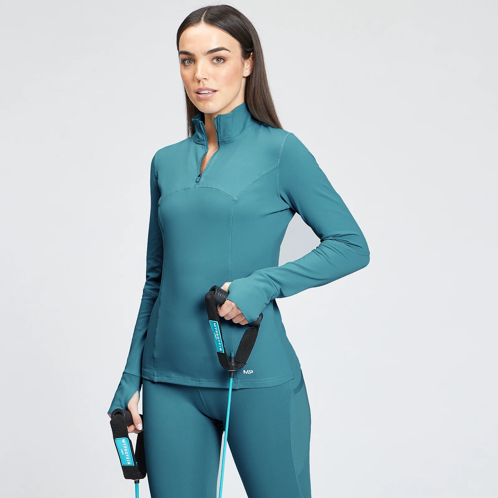 Haut à fermeture éclair ¼ MP Power pour femmes – Bleu océan - XXSImage1