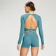 Crop top à dos ouvert MP Power pour femmes – Bleu océan