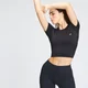 Crop top sans coutures MP Shape pour femmes – Noir