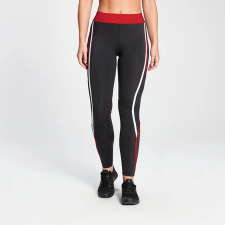Legging colour-block MP Engage pour femmes – Noir/Rouge danger