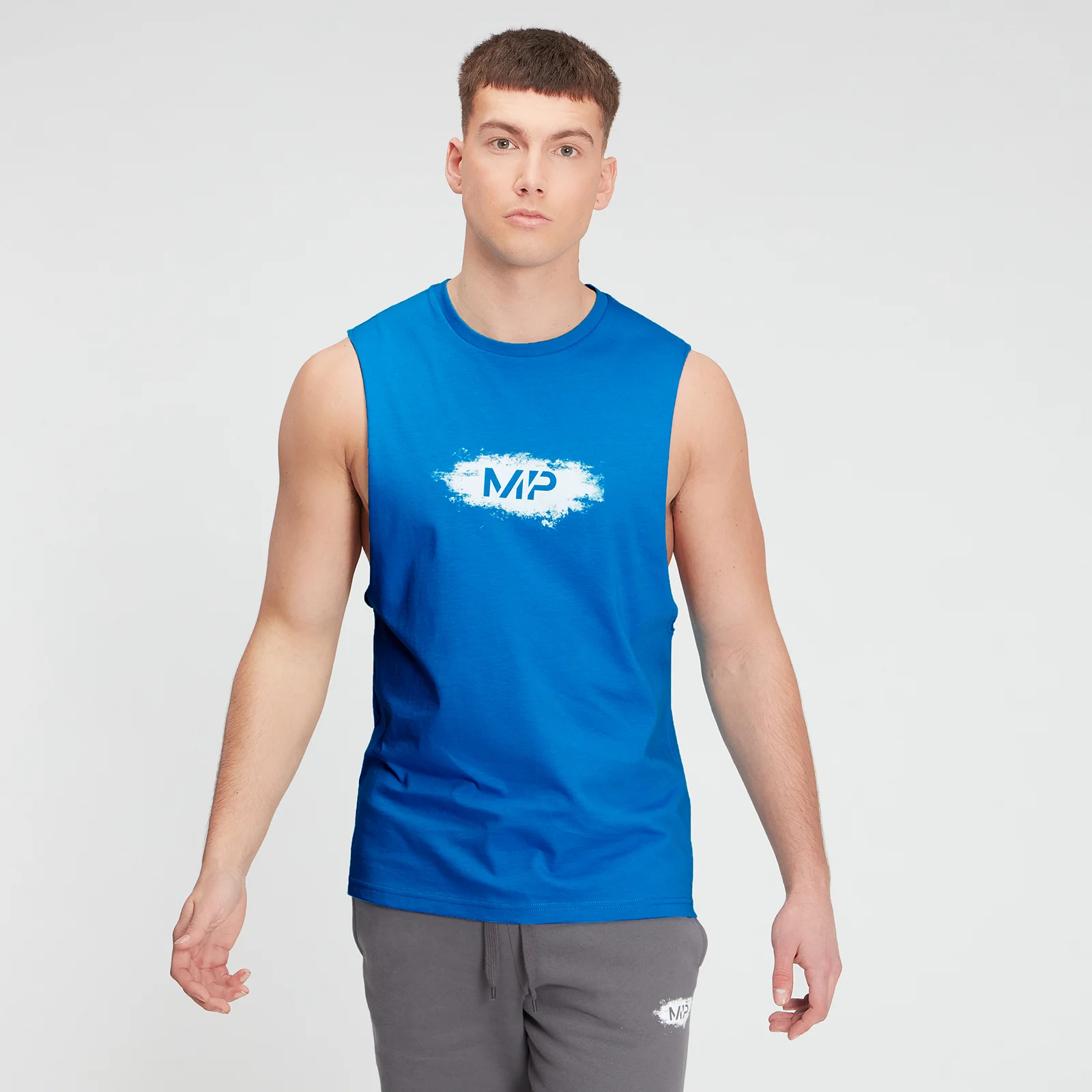 MP Men's Chalk Graphic Tank Top - Aqua - XXSImage1