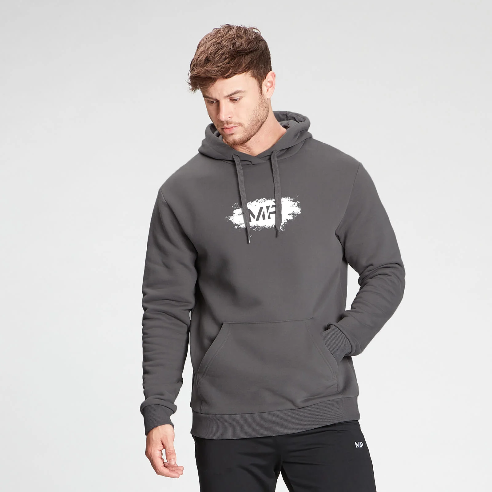 MP Men's Chalk Graphic Hoodie - Carbon - XXSImage1
