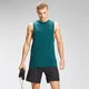 Débardeur à imprimé répétitif Graphic Training pour hommes – Bleu sarcelle foncé