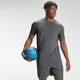 T-shirt à manches courtes à imprimé répétitif MP Mark Graphic Training pour hommes – Carbone
