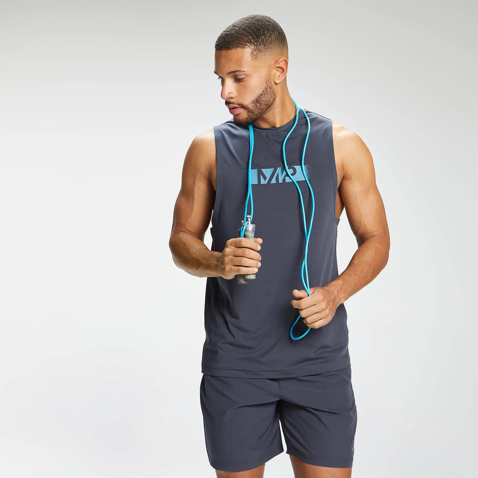 Débardeur d’entraînement à imprimé graffiti MP Graphic Training pour hommes – Anthracite - XXSImage1