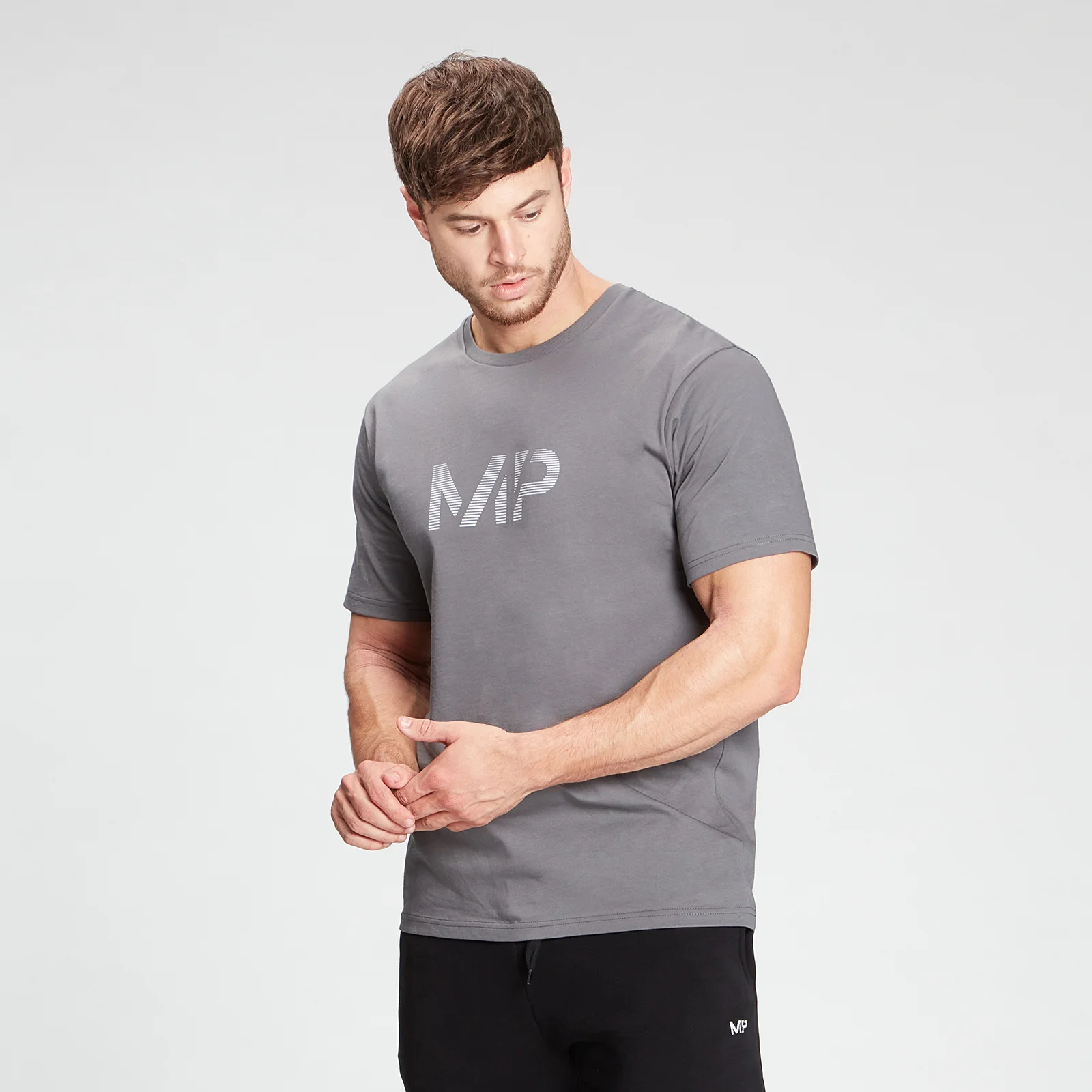 MP Men's Gradient Line Graphic Short Sleeve T-Shirt - Carbon - XXSImage1