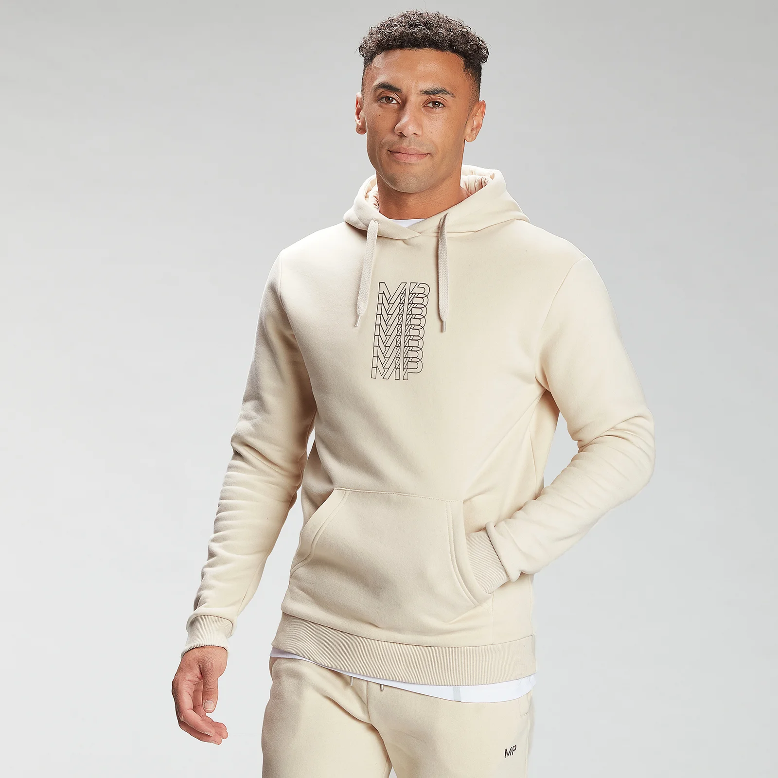 MP Men's Repeat MP Graphic Hoodie - Ecru - XXSImage1