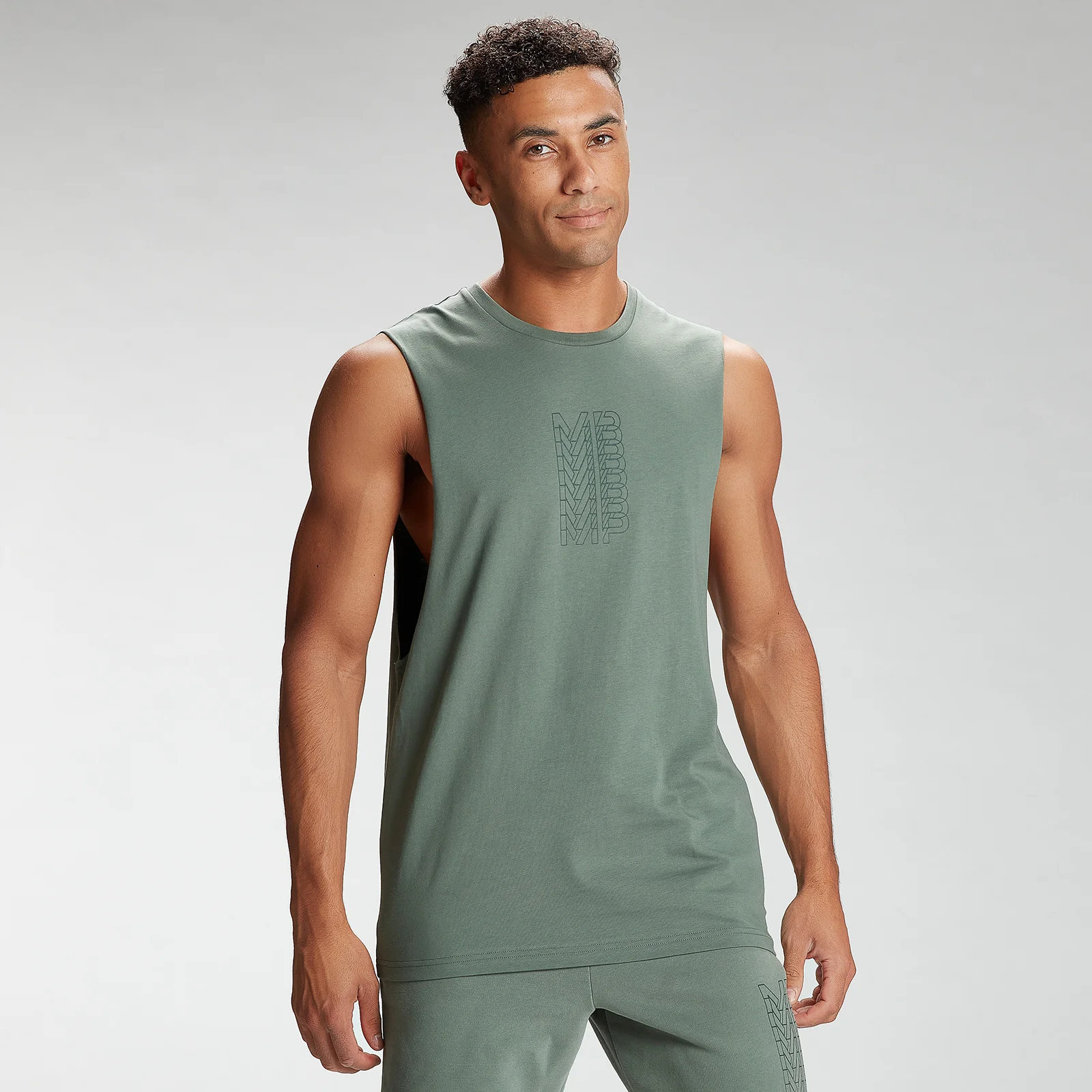 MP Men's Repeat MP Graphic Tank Top - Cactus - XXSImage1