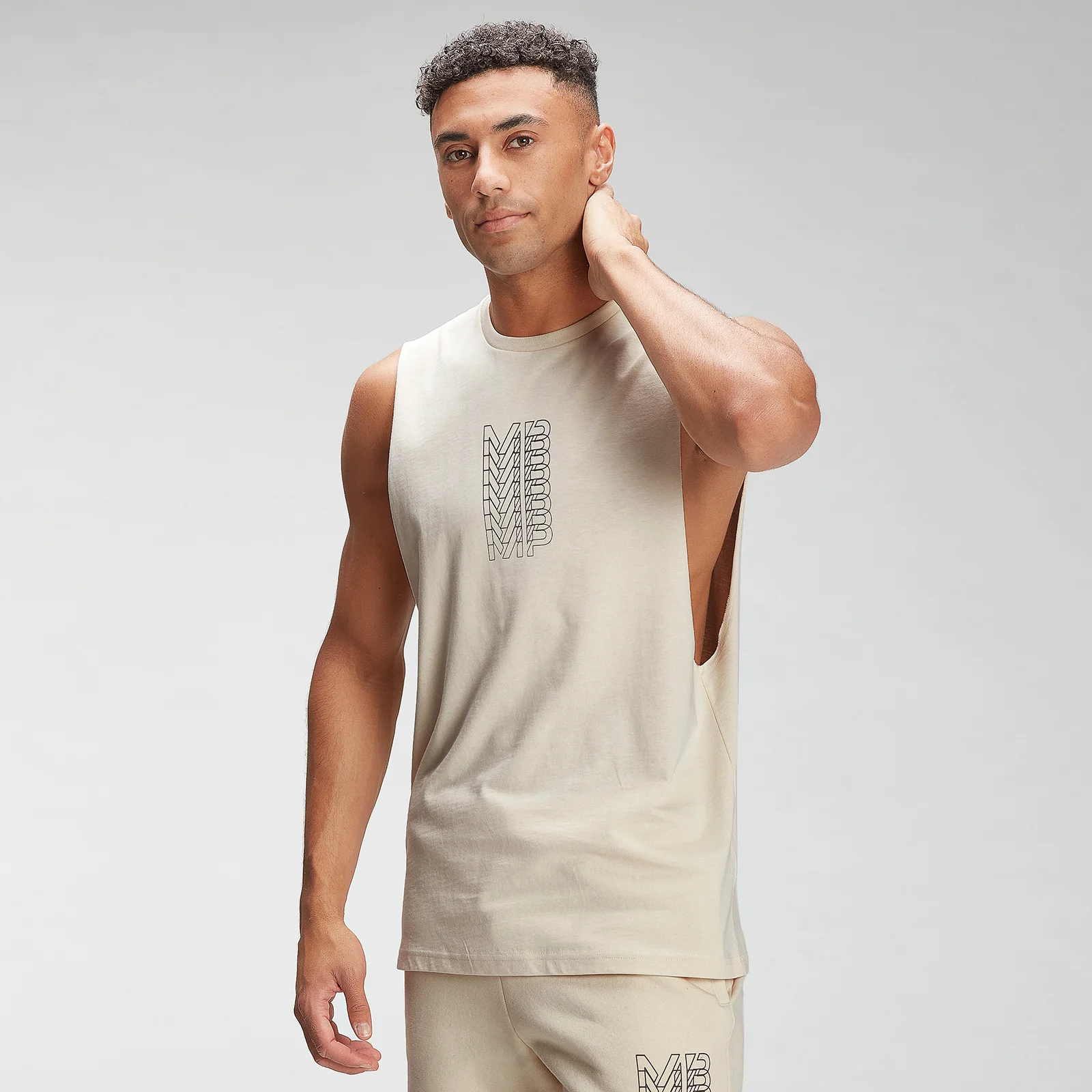 MP Men's Repeat MP Graphic Tank Top - Ecru - XXSImage1