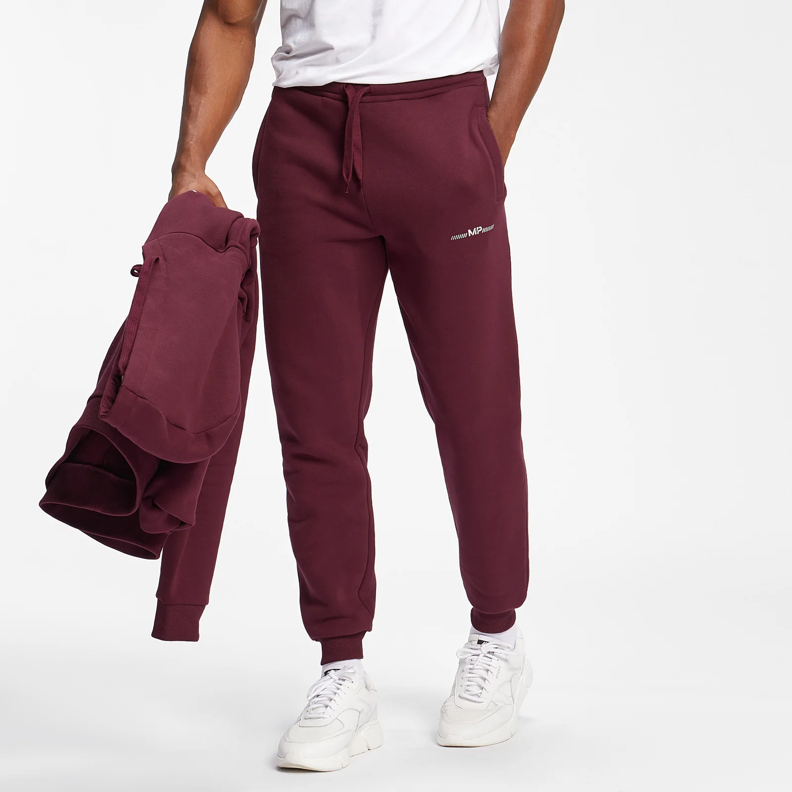 MP Men's Mini Mark Graphic Joggers - Merlot - XXSImage1
