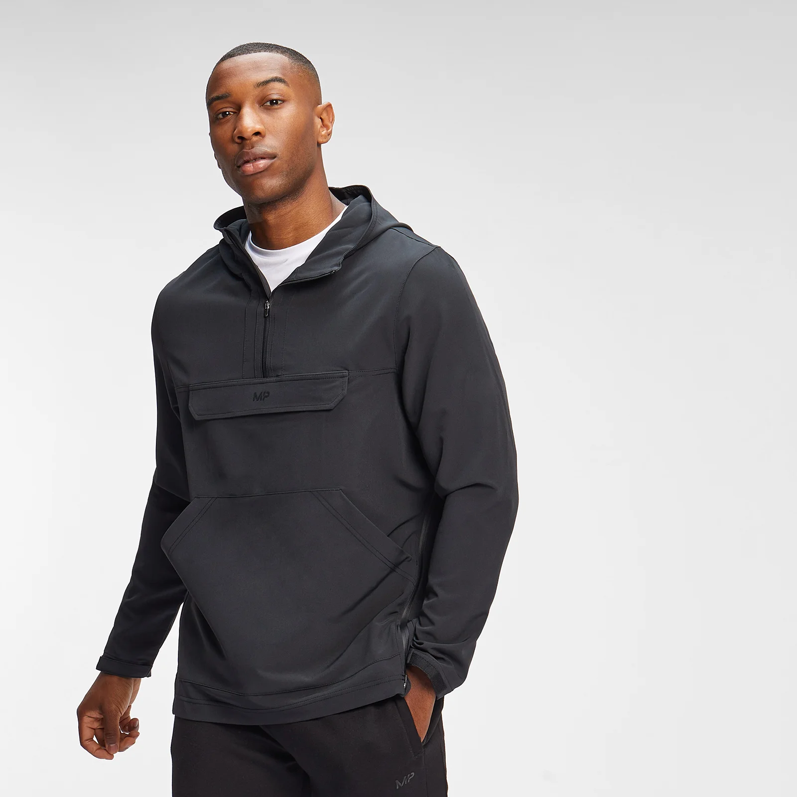 MP Men's Hooded Cagoule - Black - XXSImage1