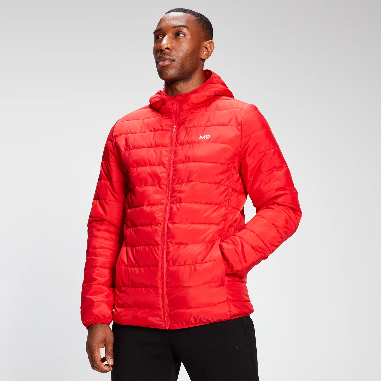 MP Men's Lightweight Hooded Packable Puffer Jacket - Danger - XXSImage1