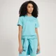 T-shirt court MP Fade Graphic pour femmes – Bleu poudré