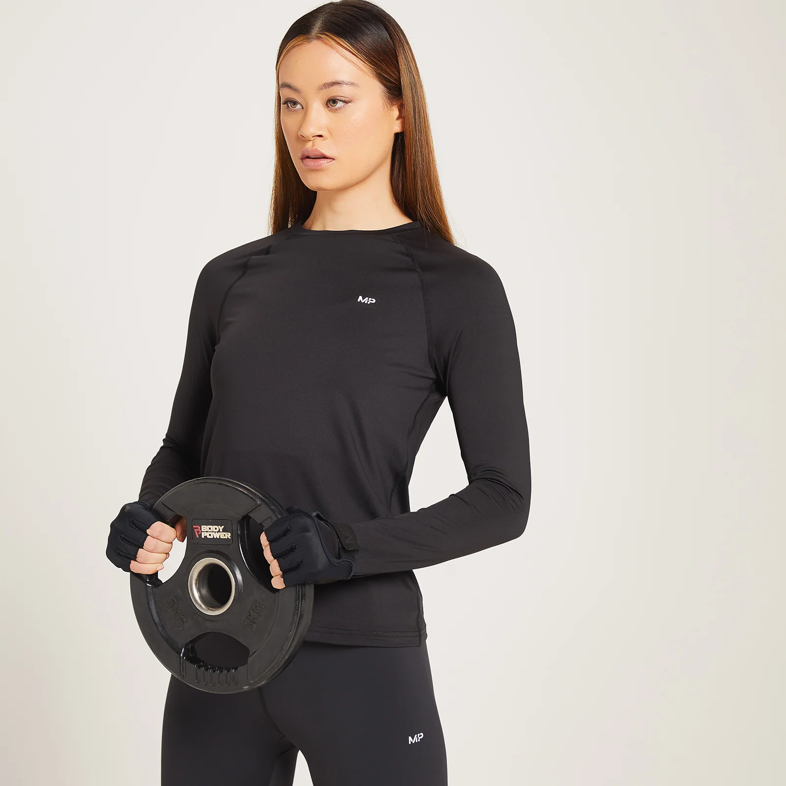 Haut d’entraînement à manches longues MP Linear Mark pour femmes – Noir - XXSImage1
