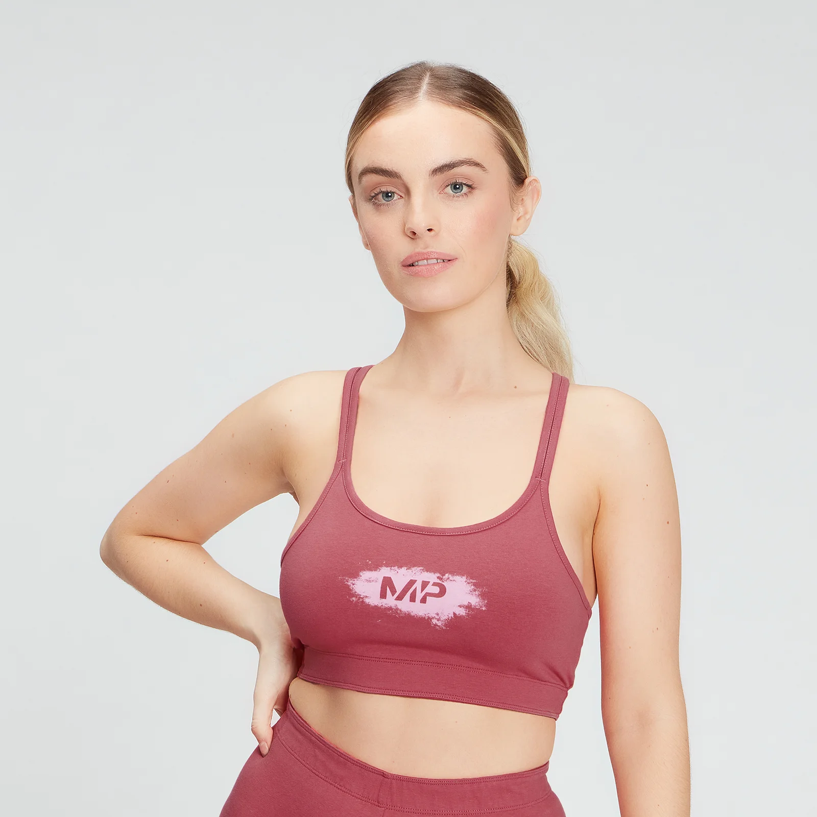 Brassière de sport MP Chalk Graphic pour femmes – Framboise - XSImage1