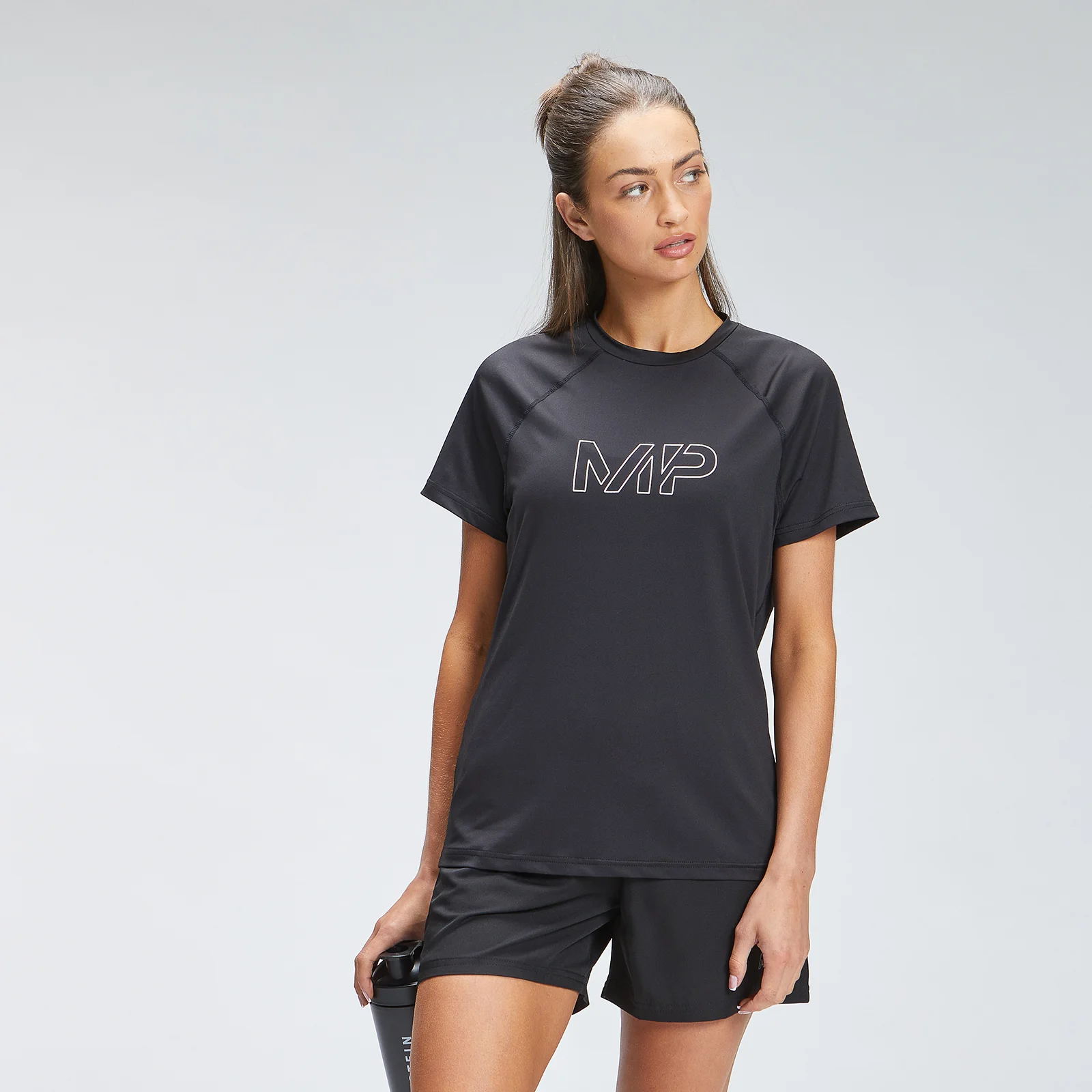 MP Women's Repeat Mark Graphic Training T-Shirt - Black - XXSImage1