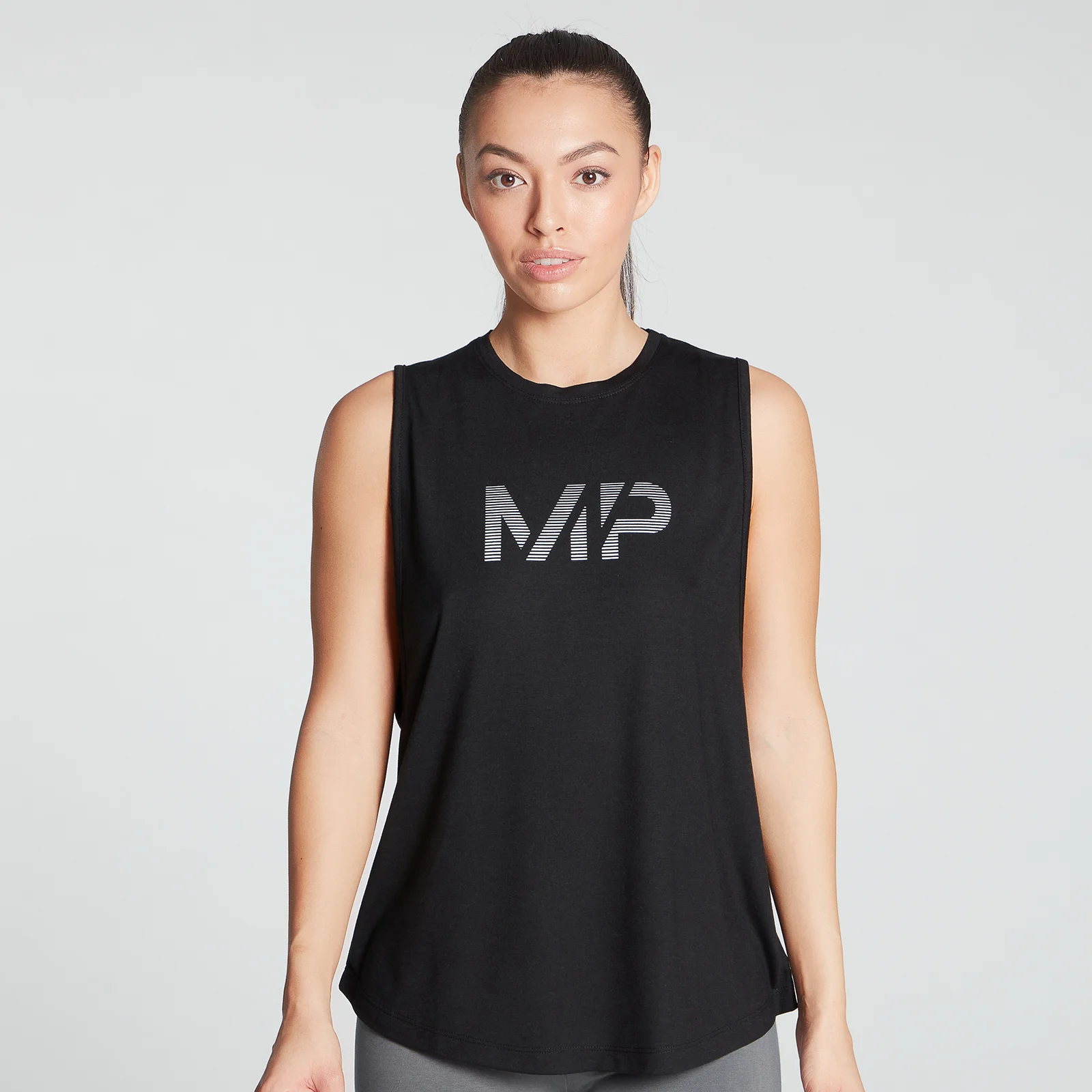MP Women's Gradient Line Graphic Drop Armhole Vest - Black - XXSImage1