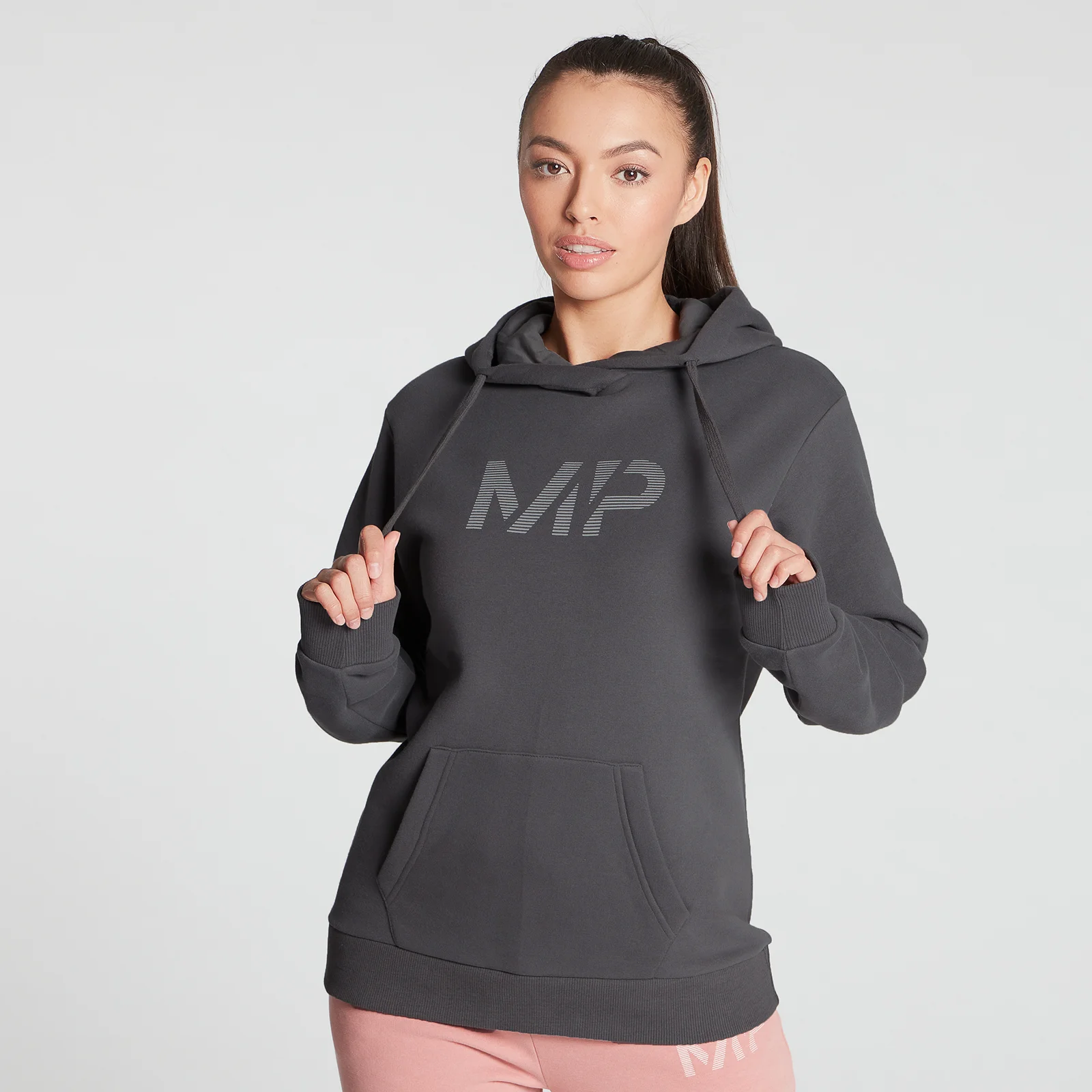 MP Women's Gradient Line Graphic Hoodie - Carbon - XXSImage1