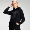 Sweat à capuche à imprimé répétitif MP pour femmes – Noir