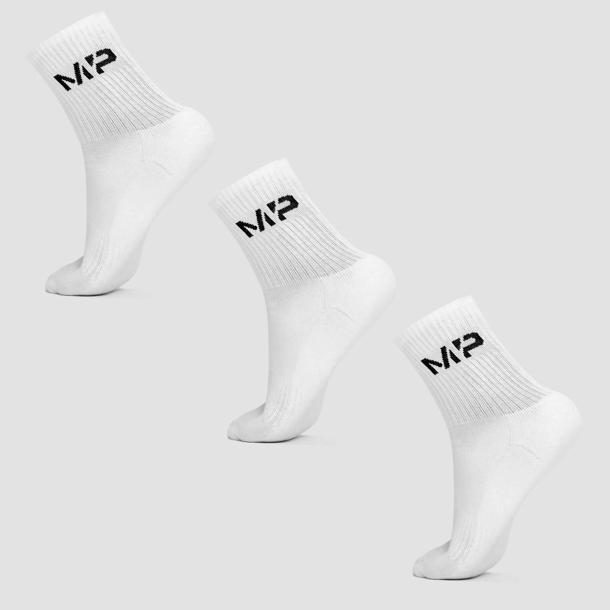 MP Women's Crew Socks (3 Pack) - White - UK 3-6Image1