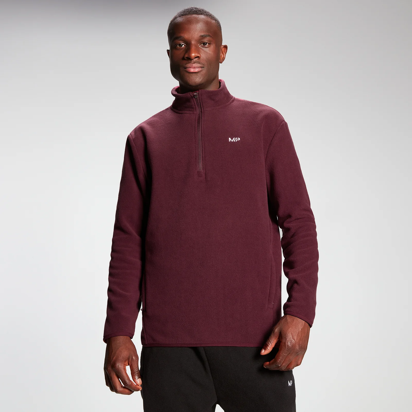 Polaire à fermeture éclair ¼ MP Rest Day pour hommes – Merlot - XXSImage1
