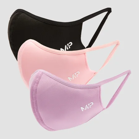 Masque MP Curve (lot de 3) – Noir/Rose géranium/Lilas