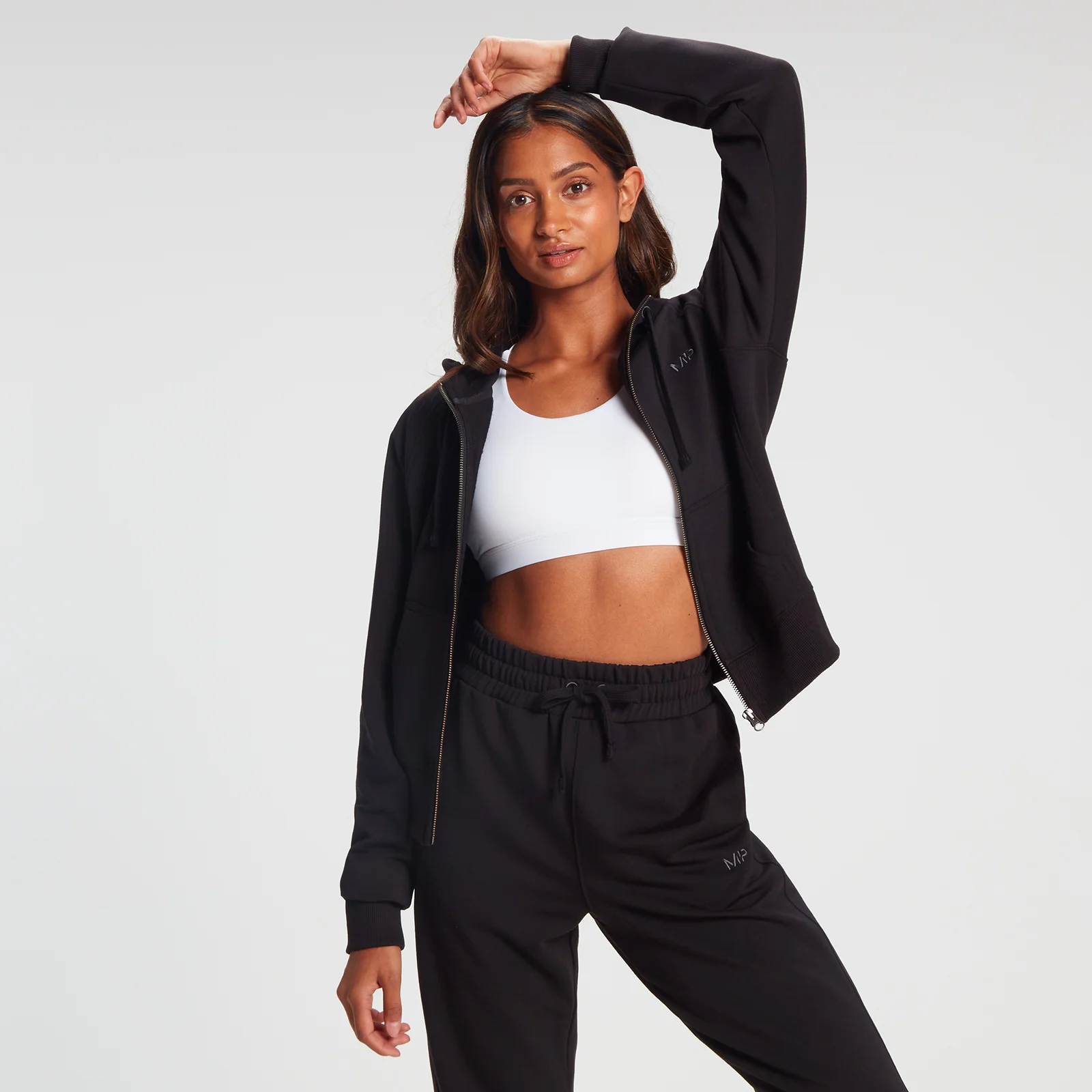 Sweat à capuche zippé MP Rest Day pour femmes – Noir délavé - XXSImage1